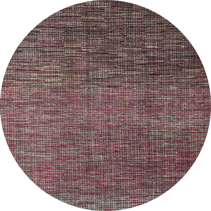 Round Machine Washable Abstract Vermilion Red Rug, wshabs4563