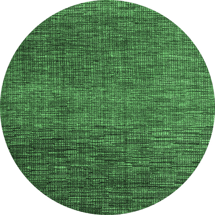 Round Abstract Emerald Green Modern Rug, abs4563emgrn