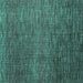 Square Machine Washable Abstract Turquoise Modern Area Rugs, wshabs4563turq