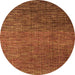 Round Abstract Orange Modern Rug, abs4563org