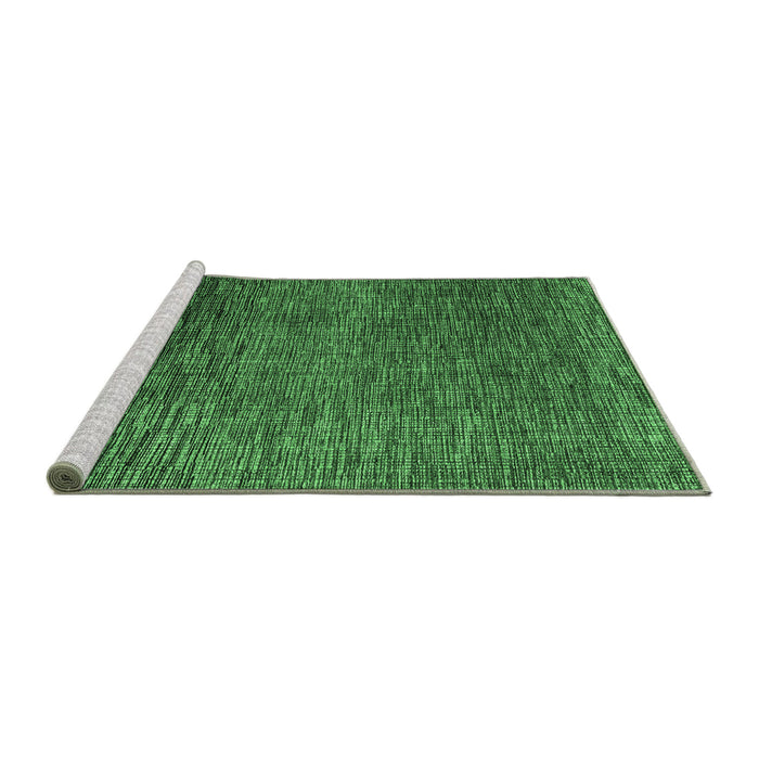 Sideview of Machine Washable Abstract Emerald Green Modern Area Rugs, wshabs4563emgrn