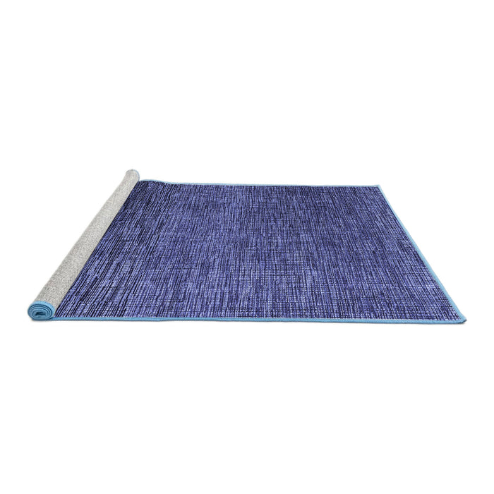 Sideview of Machine Washable Abstract Blue Modern Rug, wshabs4563blu