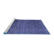 Sideview of Machine Washable Abstract Blue Modern Rug, wshabs4563blu