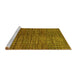 Sideview of Machine Washable Abstract Yellow Modern Rug, wshabs4564yw