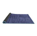 Sideview of Abstract Blue Modern Rug, abs4564blu