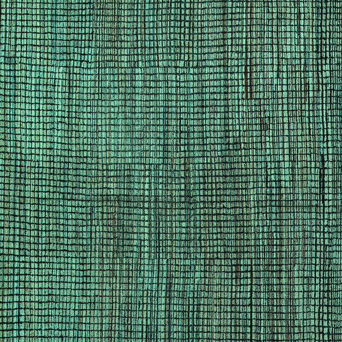 Square Abstract Turquoise Modern Rug, abs4564turq