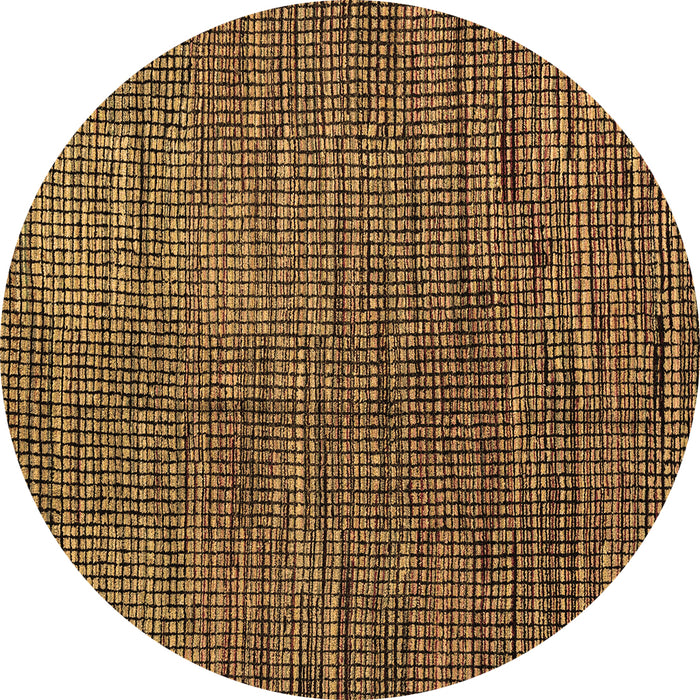 Round Abstract Brown Modern Rug, abs4564brn