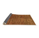 Sideview of Abstract Orange Modern Rug, abs4564org