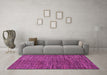 Machine Washable Abstract Pink Modern Rug in a Living Room, wshabs4564pnk