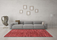 Machine Washable Abstract Red Modern Rug, wshabs4564red