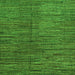 Square Machine Washable Abstract Green Modern Area Rugs, wshabs4564grn