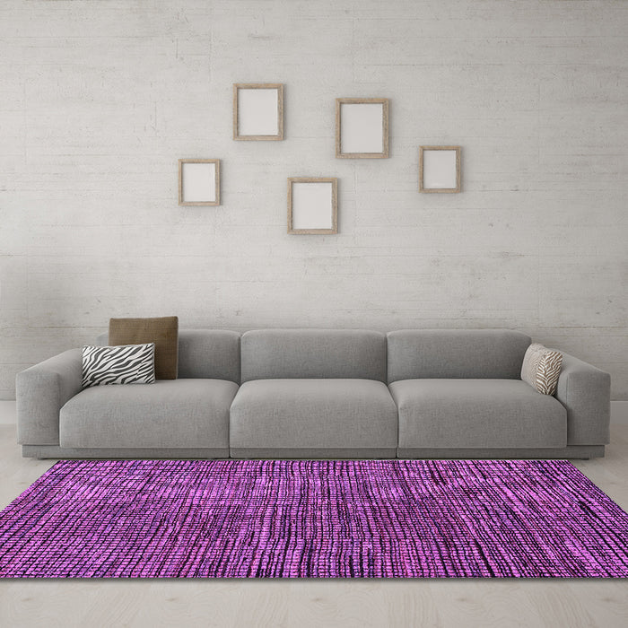 Machine Washable Abstract Purple Modern Area Rugs in a Living Room, wshabs4564pur