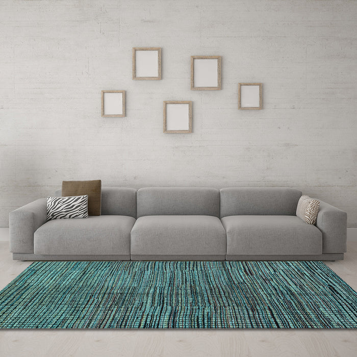 Machine Washable Abstract Light Blue Modern Rug in a Living Room, wshabs4564lblu