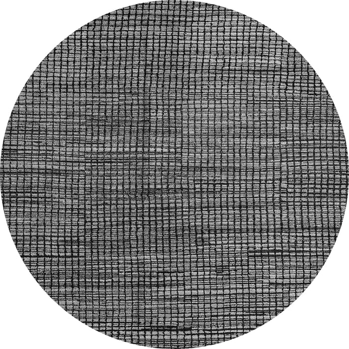 Round Machine Washable Abstract Gray Modern Rug, wshabs4564gry