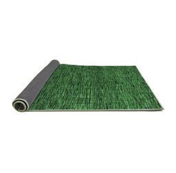 Sideview of Abstract Emerald Green Modern Rug, abs4565emgrn