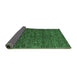 Sideview of Abstract Emerald Green Modern Rug, abs4565emgrn