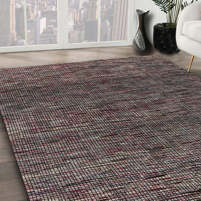 Machine Washable Abstract Rosy Pink Rug in a Family Room, wshabs4565