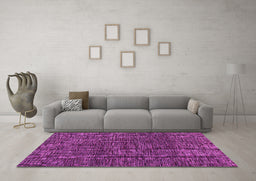 Machine Washable Abstract Pink Modern Rug in a Living Room, wshabs4565pnk