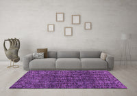 Machine Washable Abstract Purple Modern Rug, wshabs4565pur