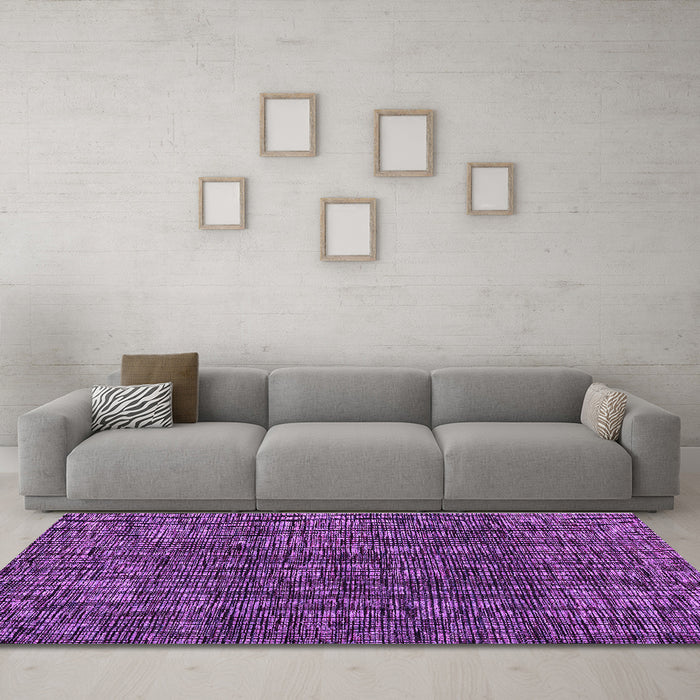 Machine Washable Abstract Purple Modern Area Rugs in a Living Room, wshabs4565pur