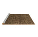 Sideview of Machine Washable Abstract Brown Modern Rug, wshabs4565brn