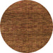 Round Abstract Orange Modern Rug, abs4565org