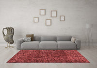 Machine Washable Abstract Red Modern Rug, wshabs4565red