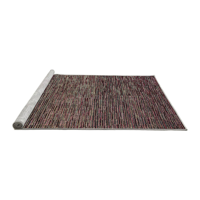 Sideview of Machine Washable Abstract Rosy Pink Rug, wshabs4566