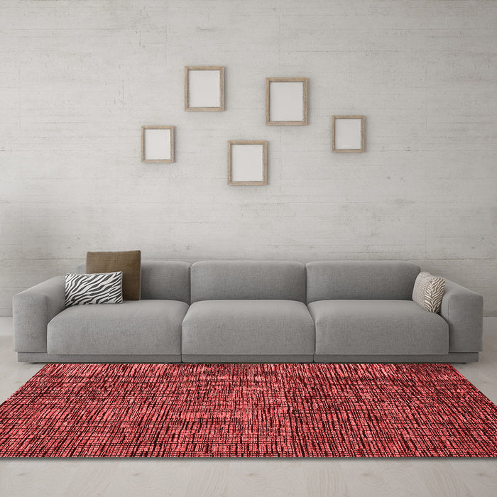 Modern Red Washable Rugs