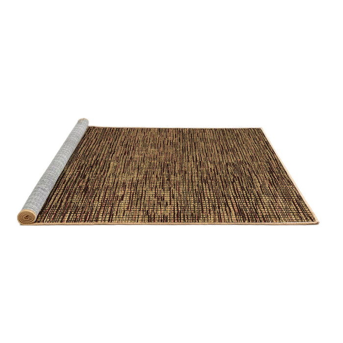 Sideview of Machine Washable Abstract Brown Modern Rug, wshabs4566brn