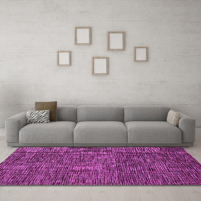 Machine Washable Abstract Pink Modern Rug in a Living Room, wshabs4566pnk