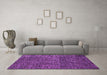 Machine Washable Abstract Purple Modern Area Rugs in a Living Room, wshabs4566pur