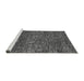 Sideview of Machine Washable Abstract Gray Modern Rug, wshabs4566gry