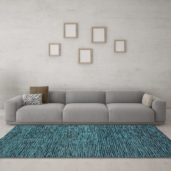 Machine Washable Abstract Light Blue Modern Rug in a Living Room, wshabs4566lblu