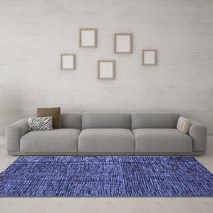 Machine Washable Abstract Blue Modern Rug in a Living Room, wshabs4566blu