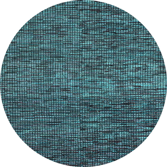 Round Abstract Light Blue Modern Rug, abs4566lblu