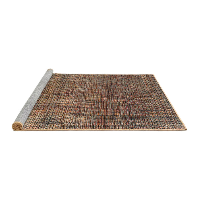 Sideview of Machine Washable Abstract Brown Sugar Brown Rug, wshabs4567
