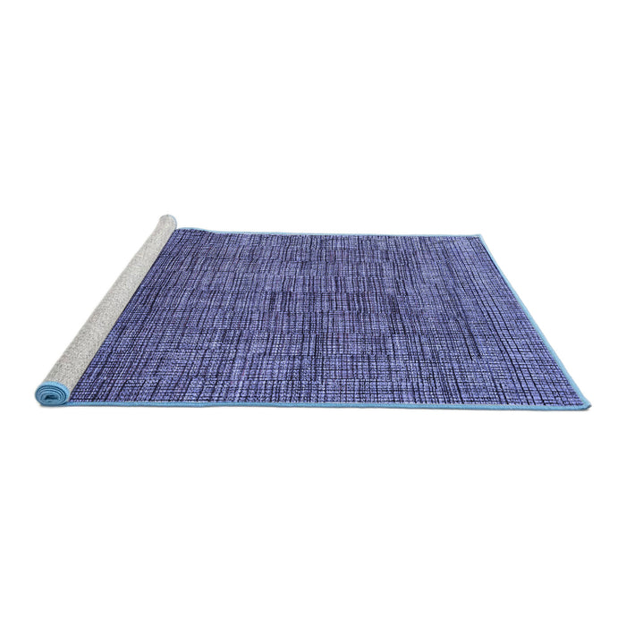 Sideview of Machine Washable Abstract Blue Modern Rug, wshabs4567blu