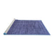 Sideview of Machine Washable Abstract Blue Modern Rug, wshabs4567blu