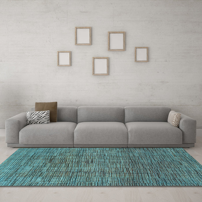 Machine Washable Abstract Light Blue Modern Rug in a Living Room, wshabs4567lblu