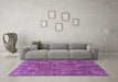 Machine Washable Abstract Purple Modern Area Rugs in a Living Room, wshabs4567pur