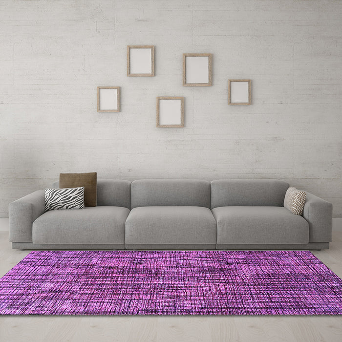 Machine Washable Abstract Purple Modern Area Rugs in a Living Room, wshabs4567pur