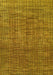 Machine Washable Abstract Yellow Modern Rug, wshabs4567yw