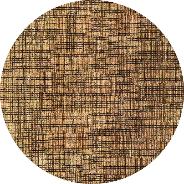 Round Abstract Brown Modern Rug, abs4567brn