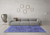 Machine Washable Abstract Blue Modern Rug, wshabs4567blu