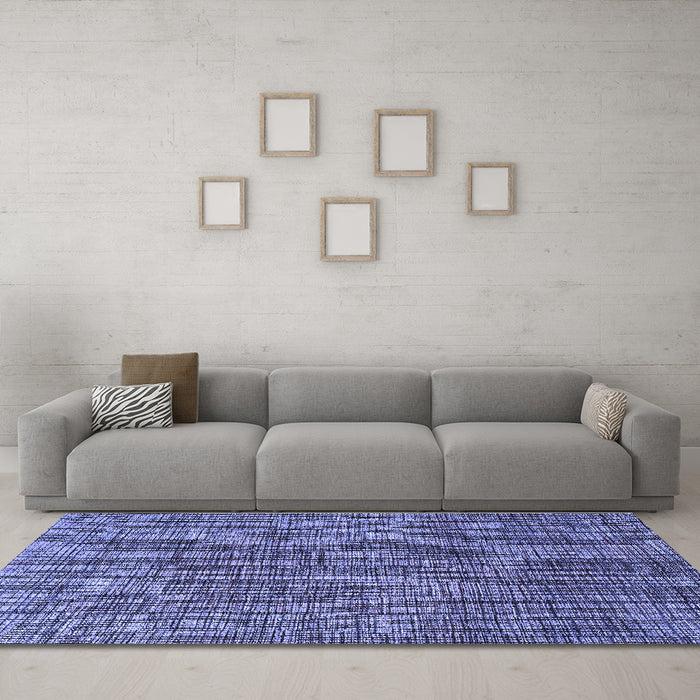 Machine Washable Abstract Blue Modern Rug in a Living Room, wshabs4567blu