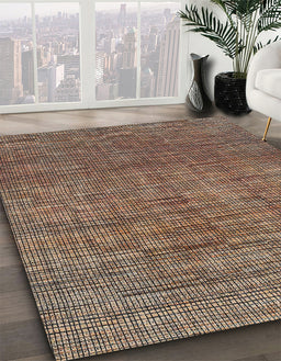 Machine Washable Abstract Brown Sugar Brown Rug in a Family Room, wshabs4567