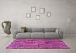 Machine Washable Abstract Pink Modern Rug in a Living Room, wshabs4567pnk