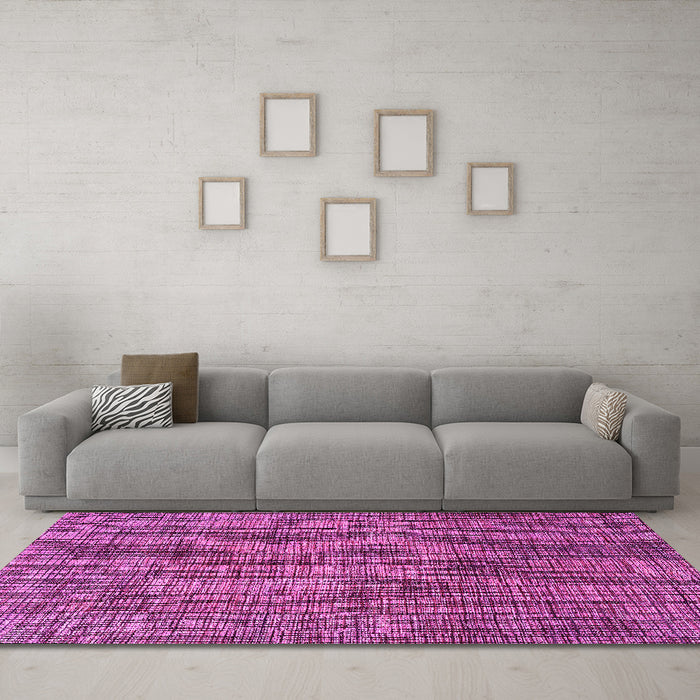 Machine Washable Abstract Pink Modern Rug in a Living Room, wshabs4567pnk