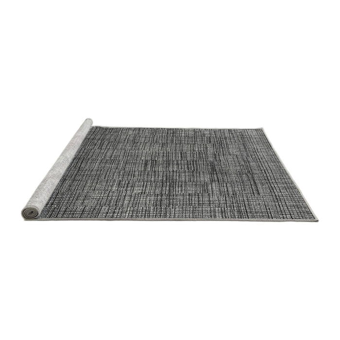 Sideview of Machine Washable Abstract Gray Modern Rug, wshabs4567gry
